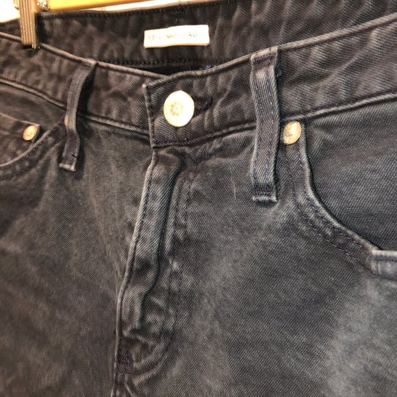 Alexa Chung AG Adriano Goldschmied black long jeans shorts EUC 28 - Picture 4 of 4